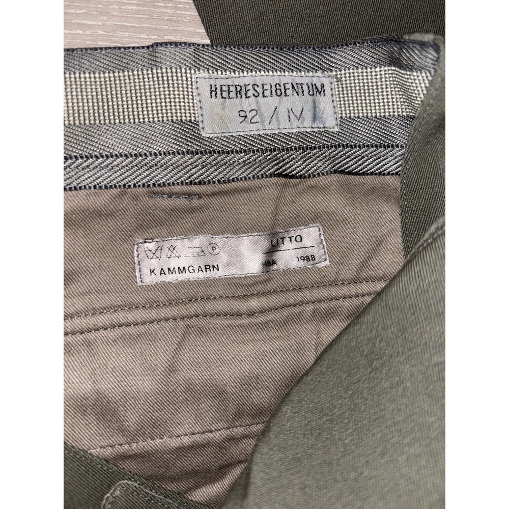 Vintage Austrian Wool Army Field Pants Mens 29X32.5 Military Utility Button Fly - Picture 5 of 13